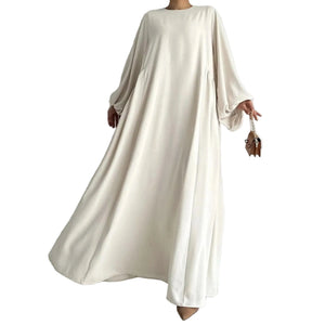 Abaya longue femme unie – robe maxi ample élégante