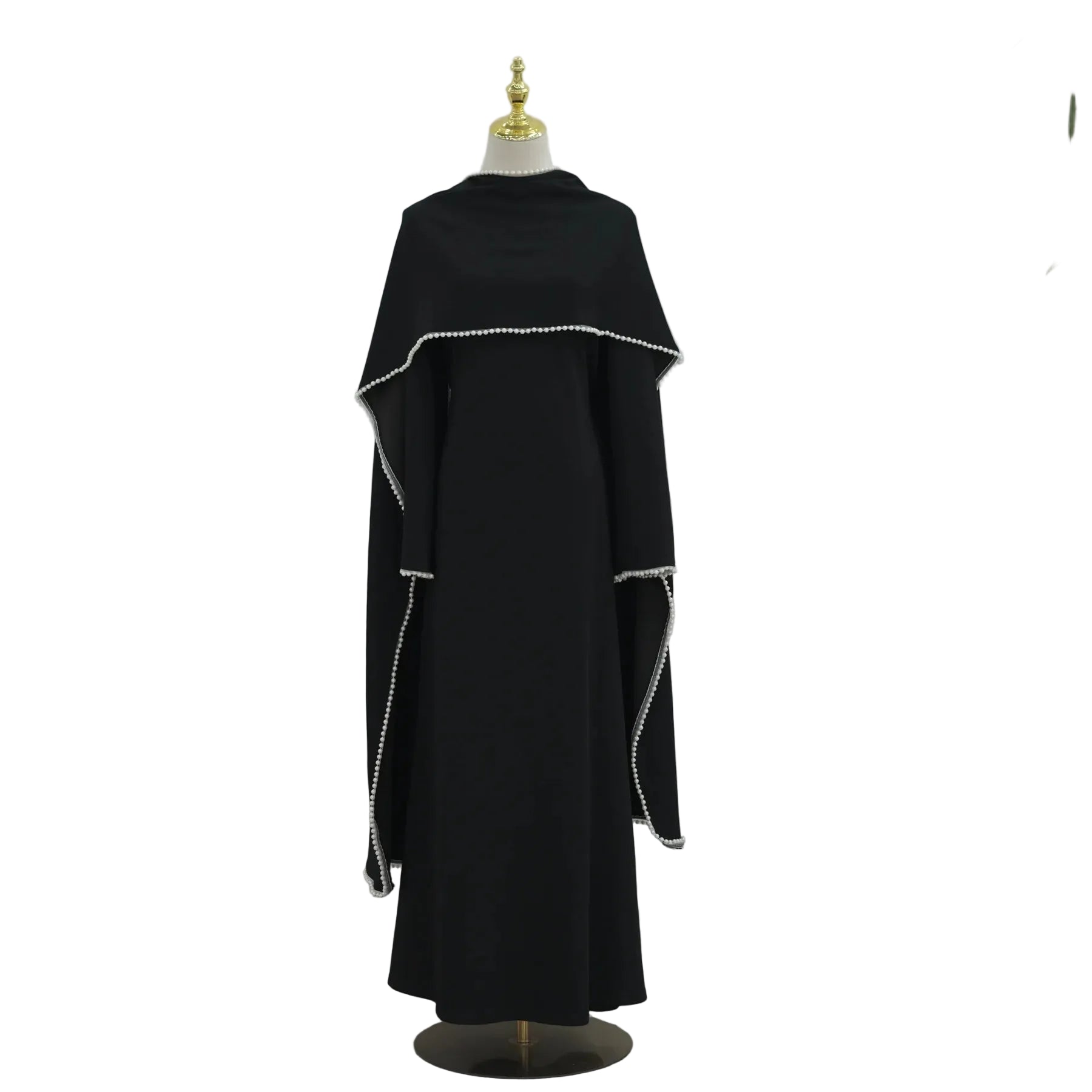 Abaya femme cape et perles – robe longue ample pour occasions