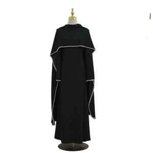 Abaya femme cape et perles – robe longue ample pour occasions