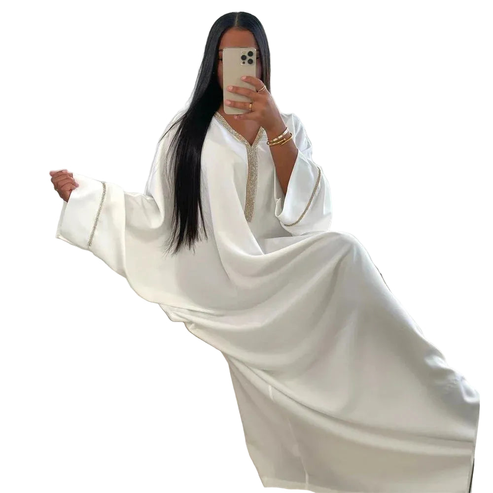 Abaya femme manches chauve-souris – robe longue ample et confortable