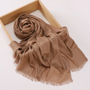 Hijab rayé fil doré – foulard femme léger style voile