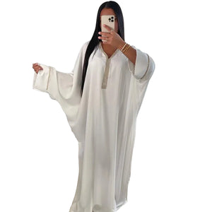 Abaya femme manches chauve-souris – robe longue ample et confortable