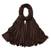 Hijab femme effet soie brillante – foulard fluide 170x60 cm